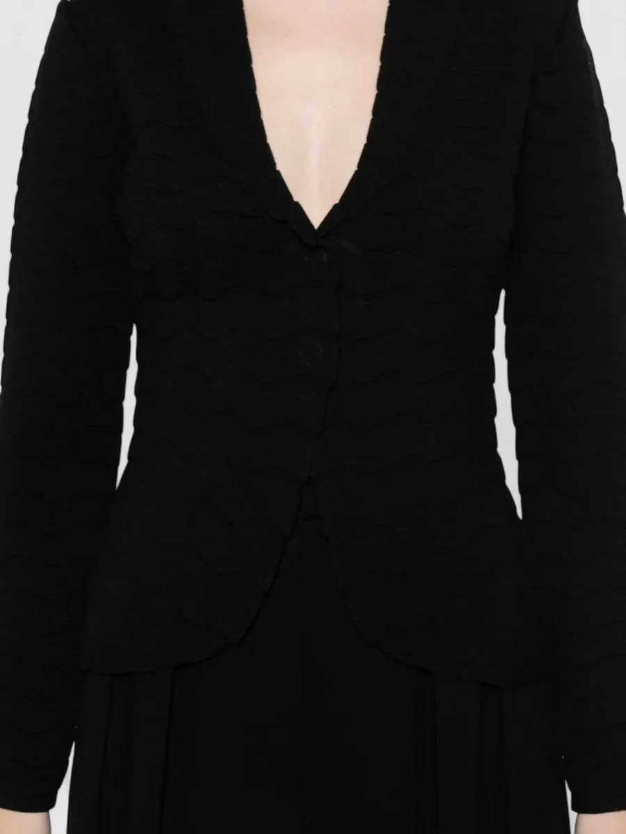 Emporio Armani Textured Single-Breasted Blazer Jacket