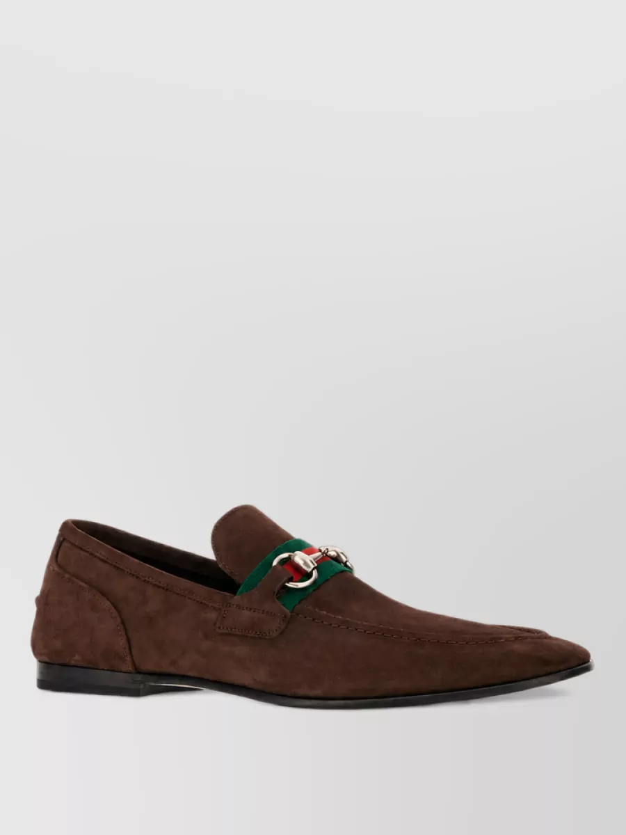 Gucci suede leather loafers