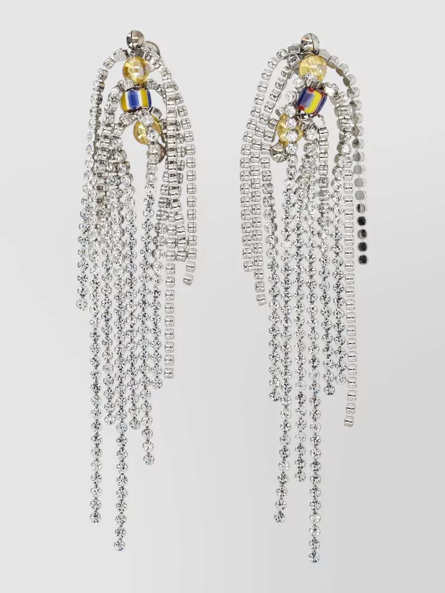 Dries Van Noten crystal-embellished drop earrings