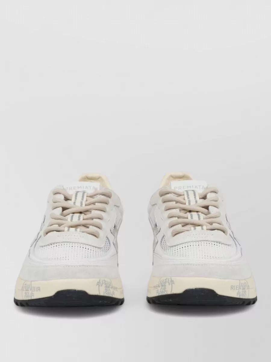 Premiata leather low-top sneakers