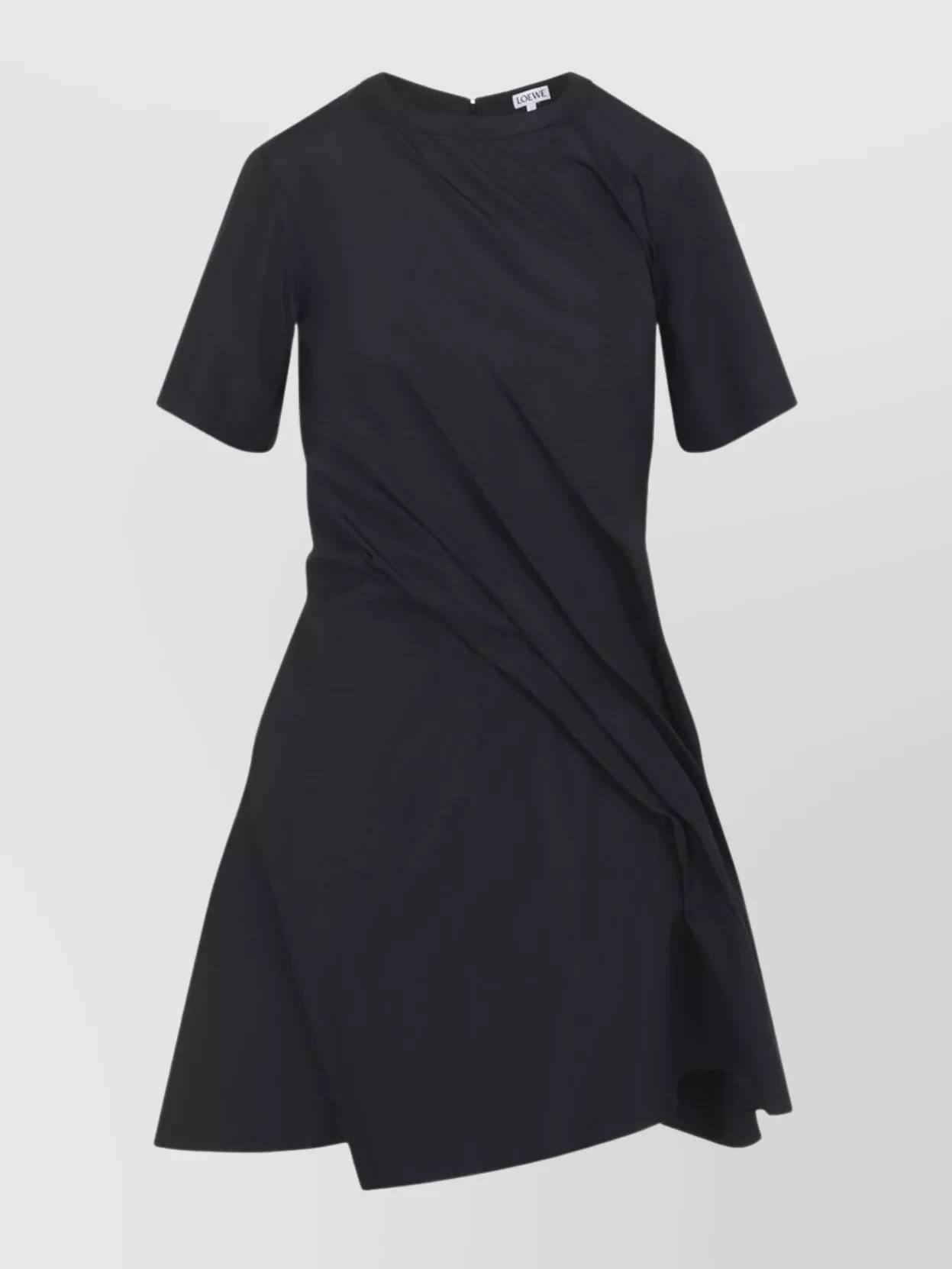 Loewe Draped Asymmetric Dress Short Sleeves