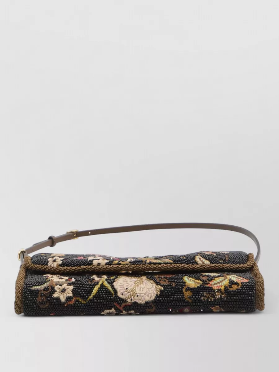 Valentino Garavani De Vain Small Leather Clutch Bag