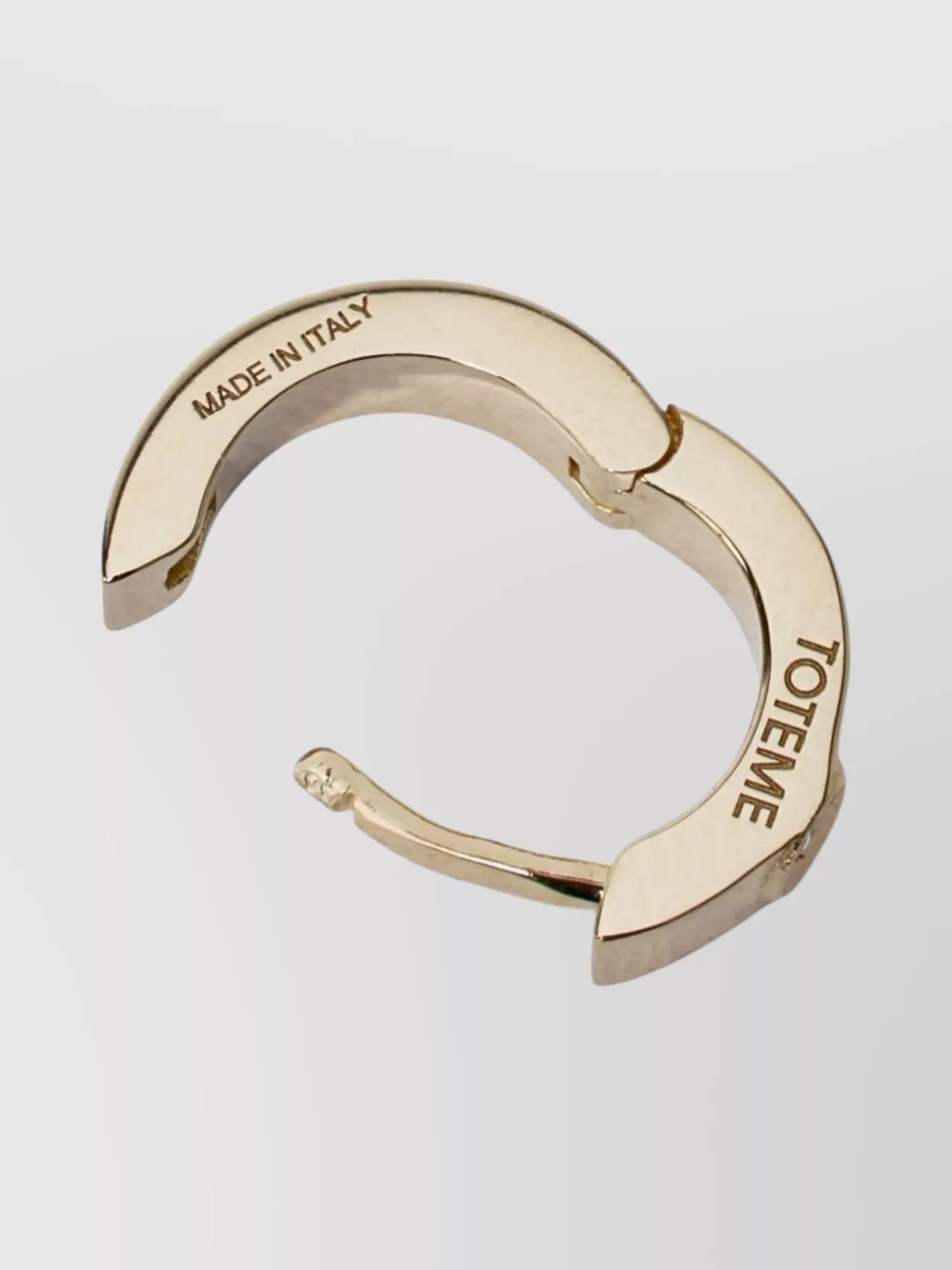 Totême Huggie Hoop Diamond Earrings Set In Gold