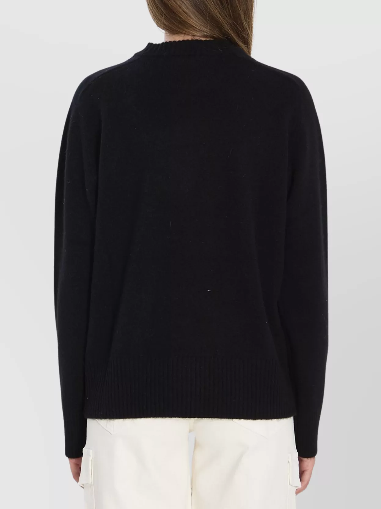 Loulou Studio Cashmere Crew Neck Sweater With Ribbed Finishes
