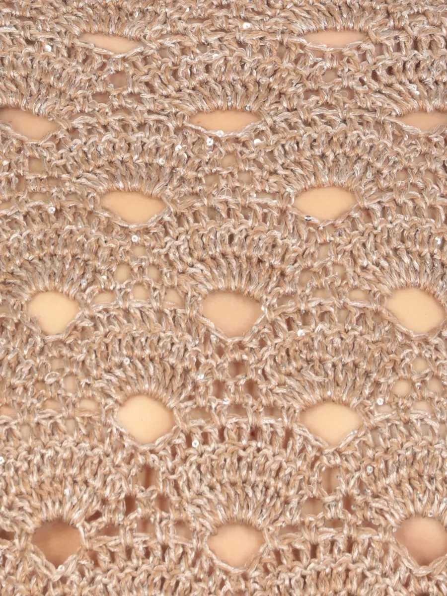 Antonelli Firenze Linen Blend Sleeveless Cutout Knitted Top