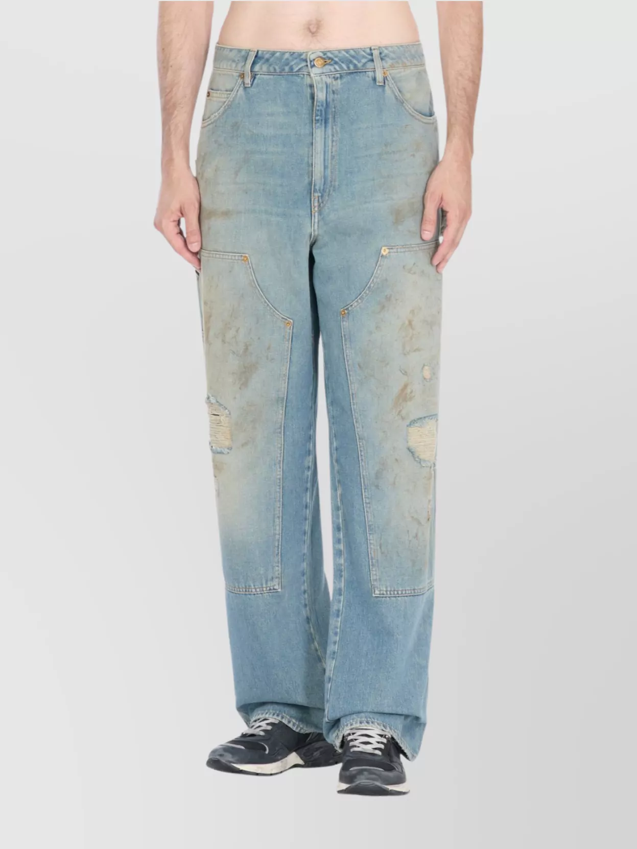 Golden Goose Straight Leg Cargo Pocket Jeans