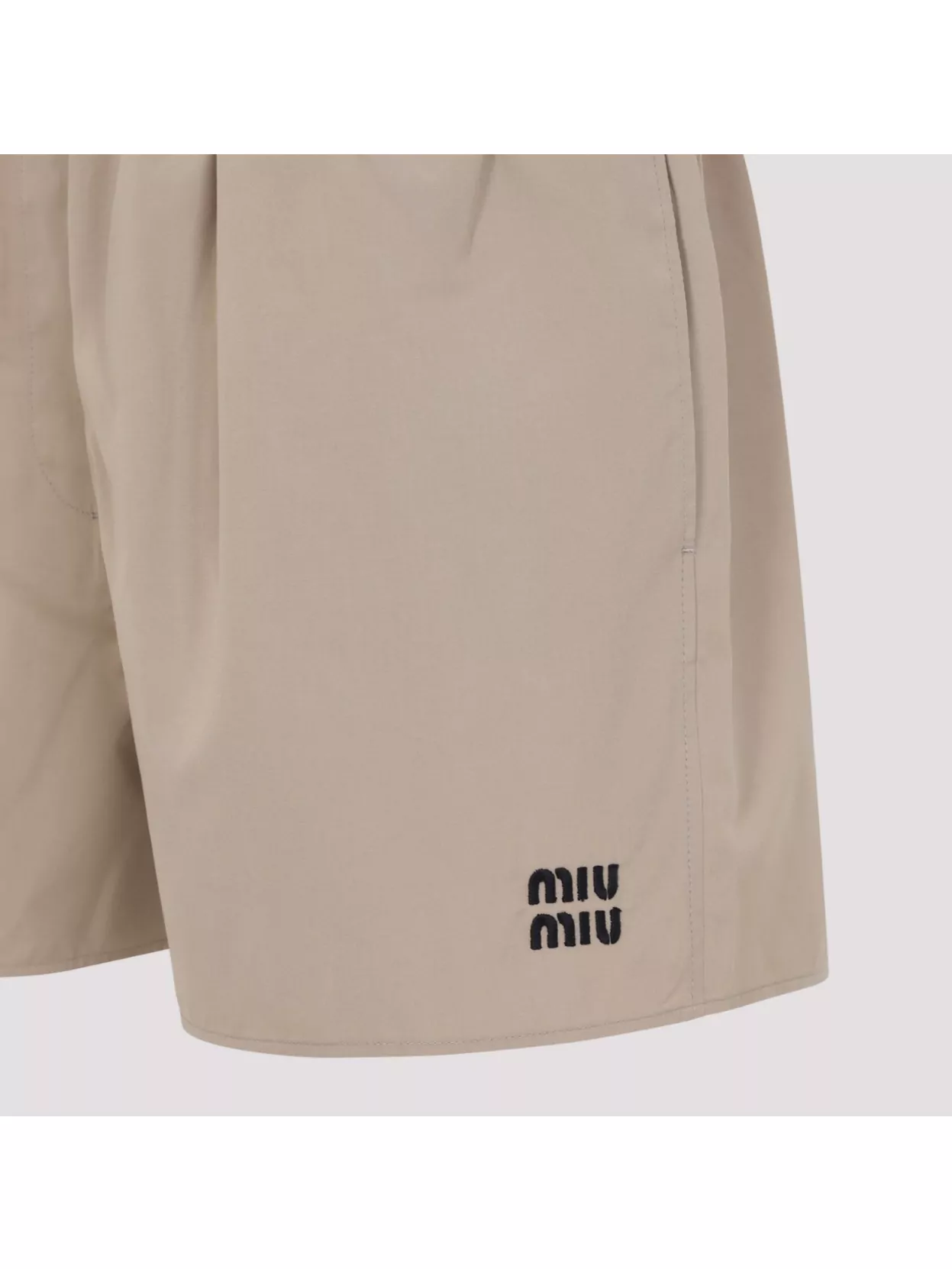 Miu Miu Cotton Shorts With Elastic Waistband
