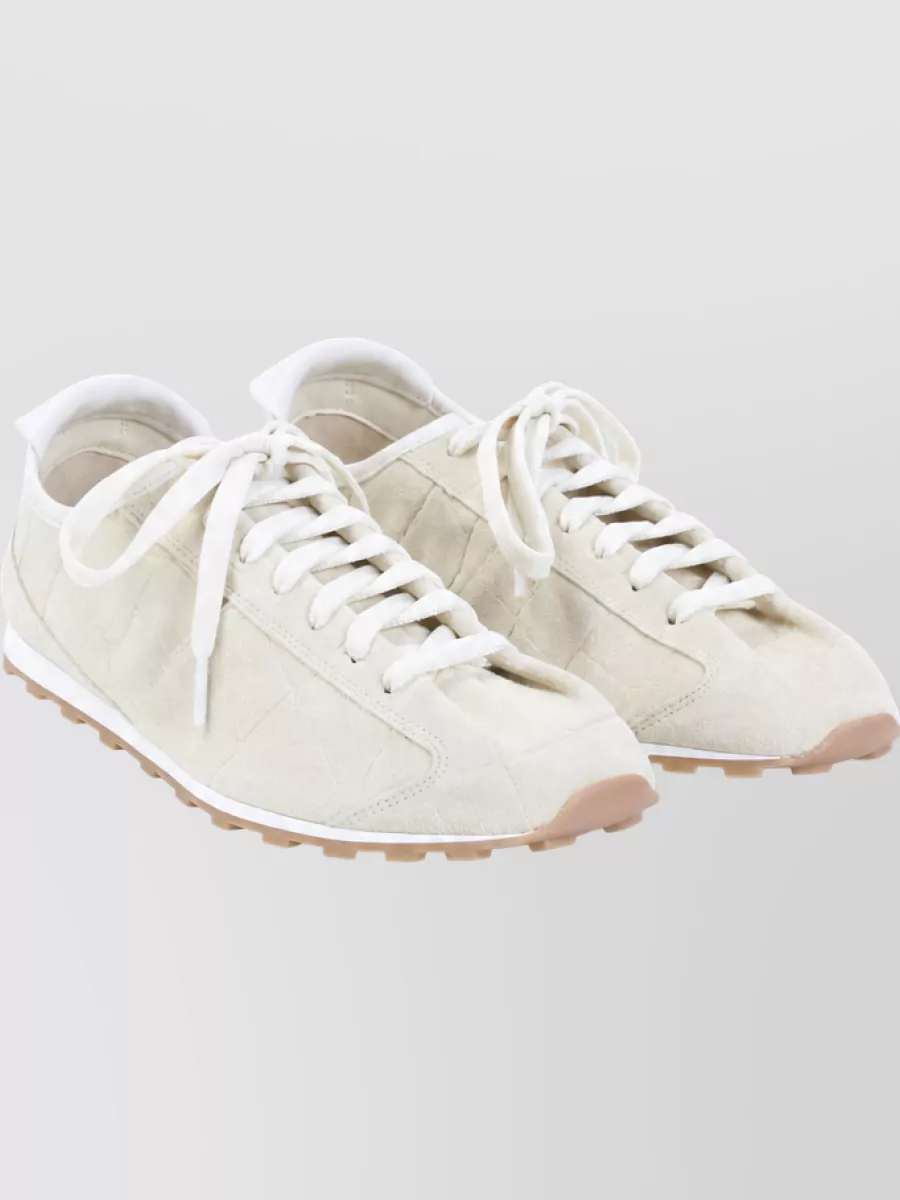 Jacquemus Leather Low-Top Lace-Up Sneakers