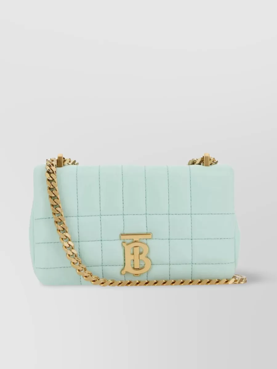 Shop Burberry Mini Lola Leather Shoulder Bag In Pastel