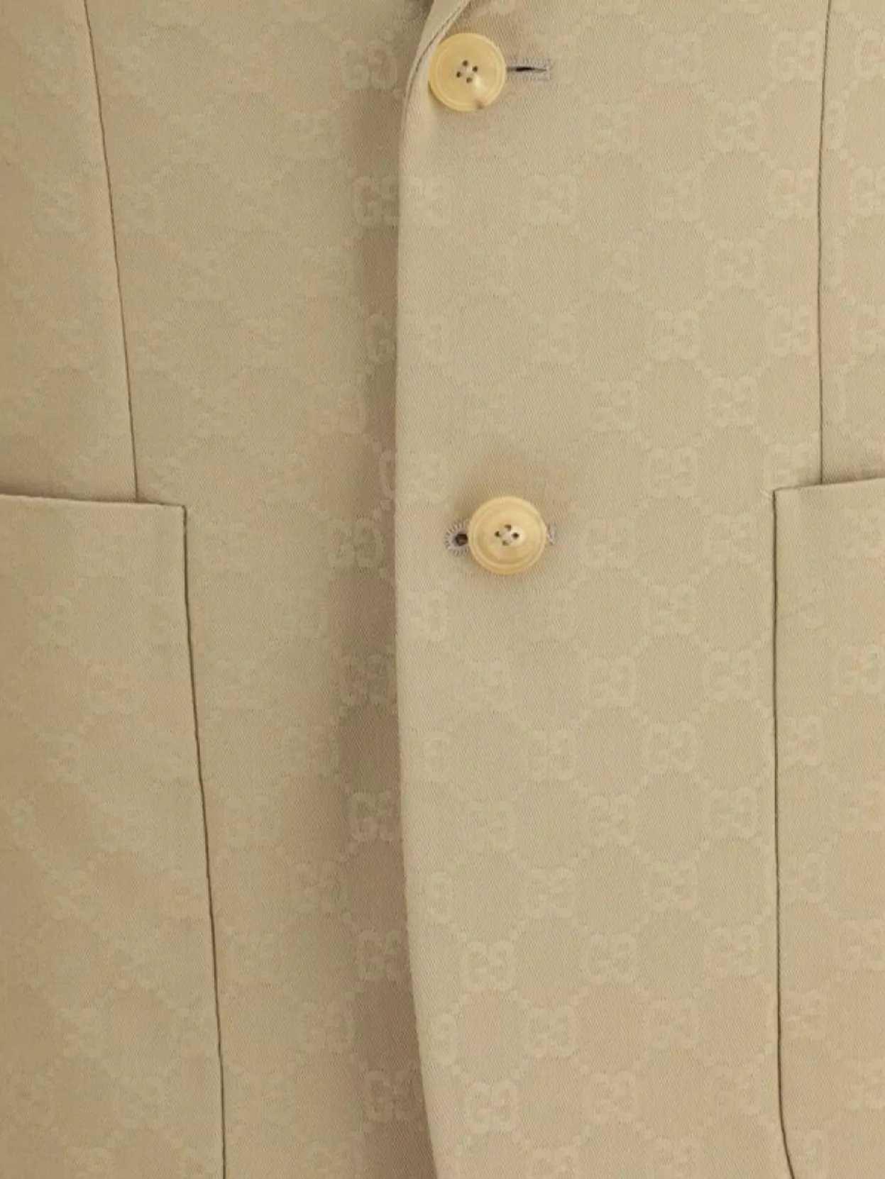 Gucci Jacquard Blazer Gg Pattern Lapels Pockets