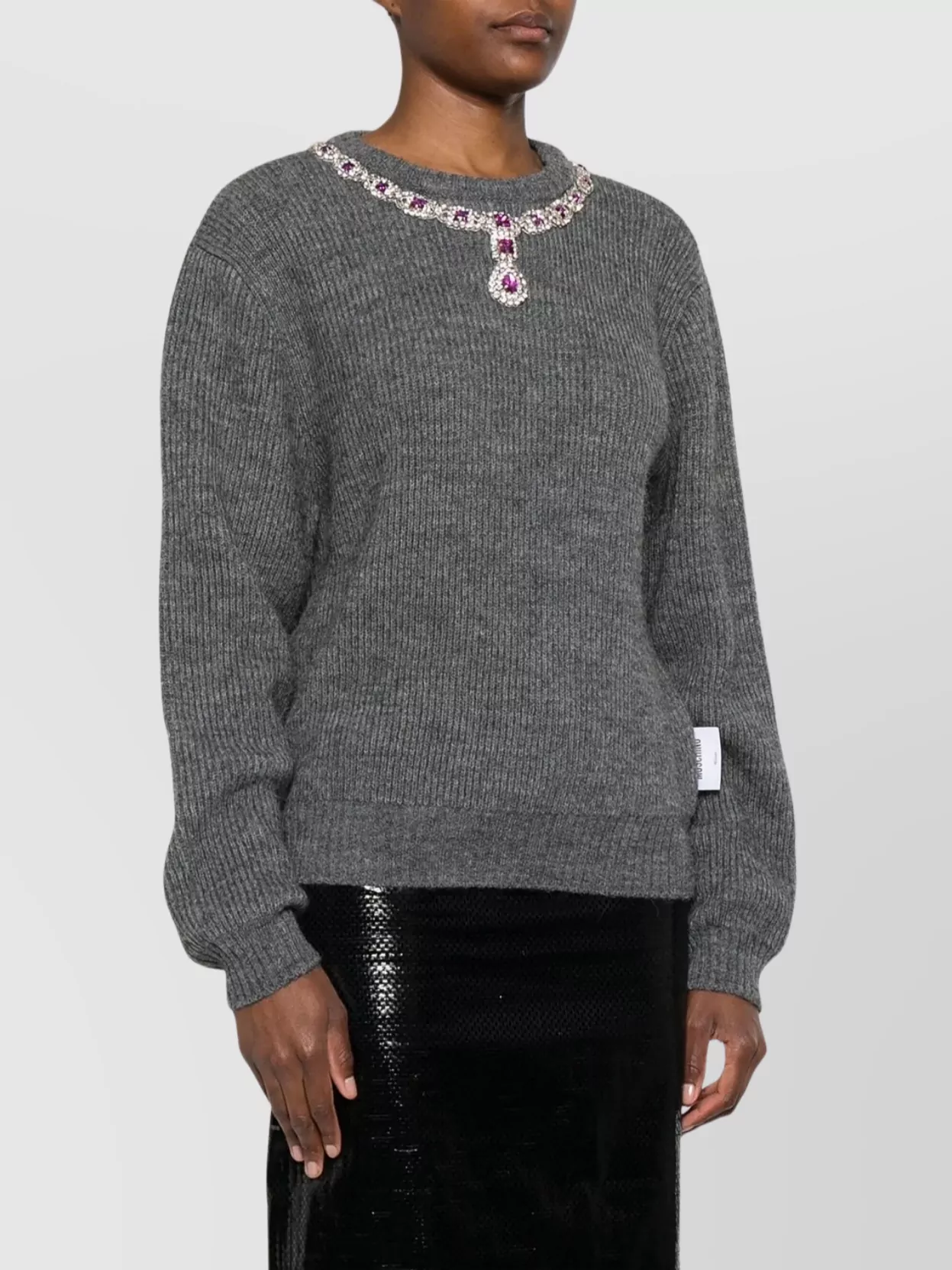 Moschino Embellished Crew Neck Knitwear