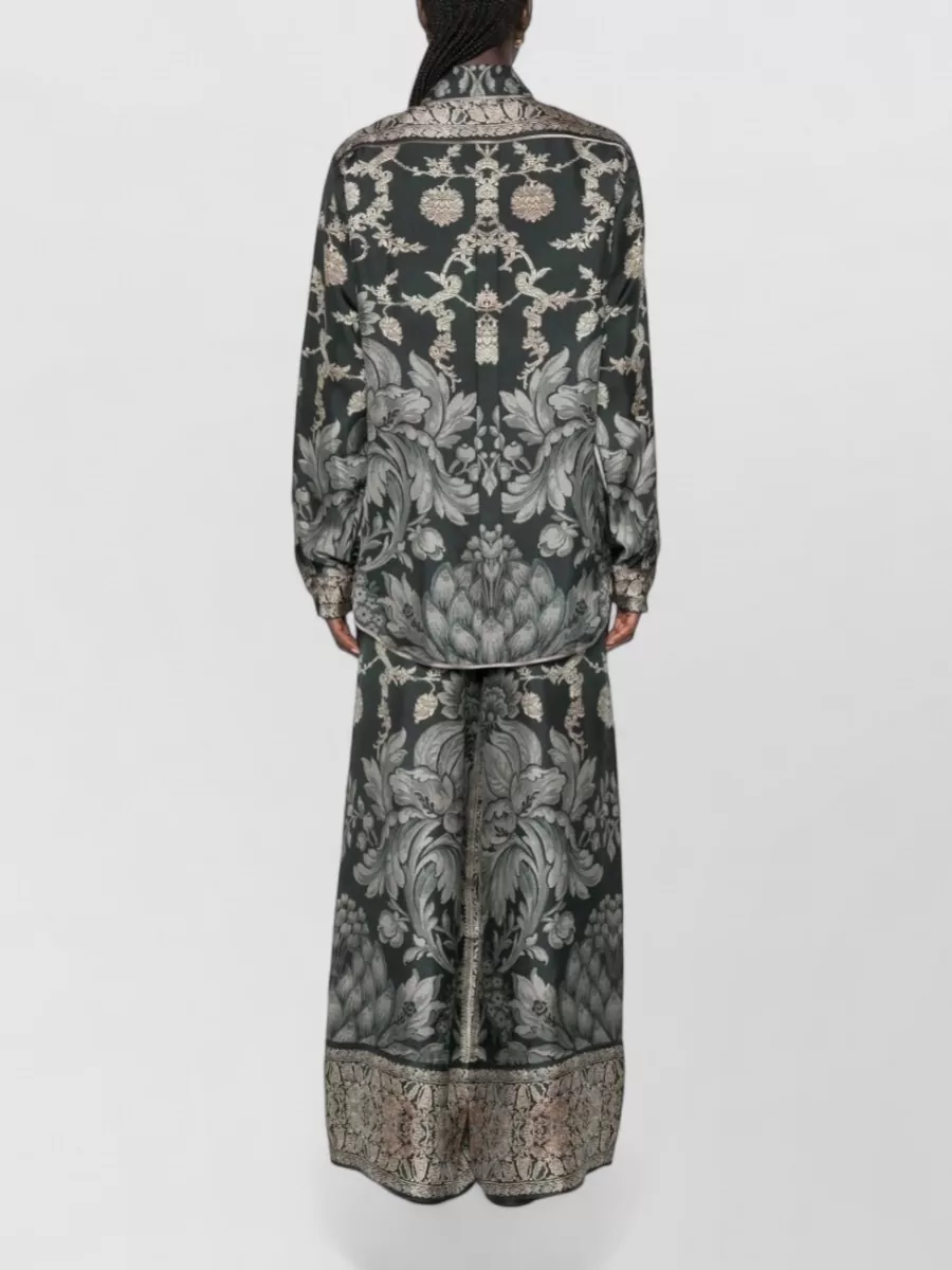 Pierre Louise Mascia Floral-Print Silk Shirt