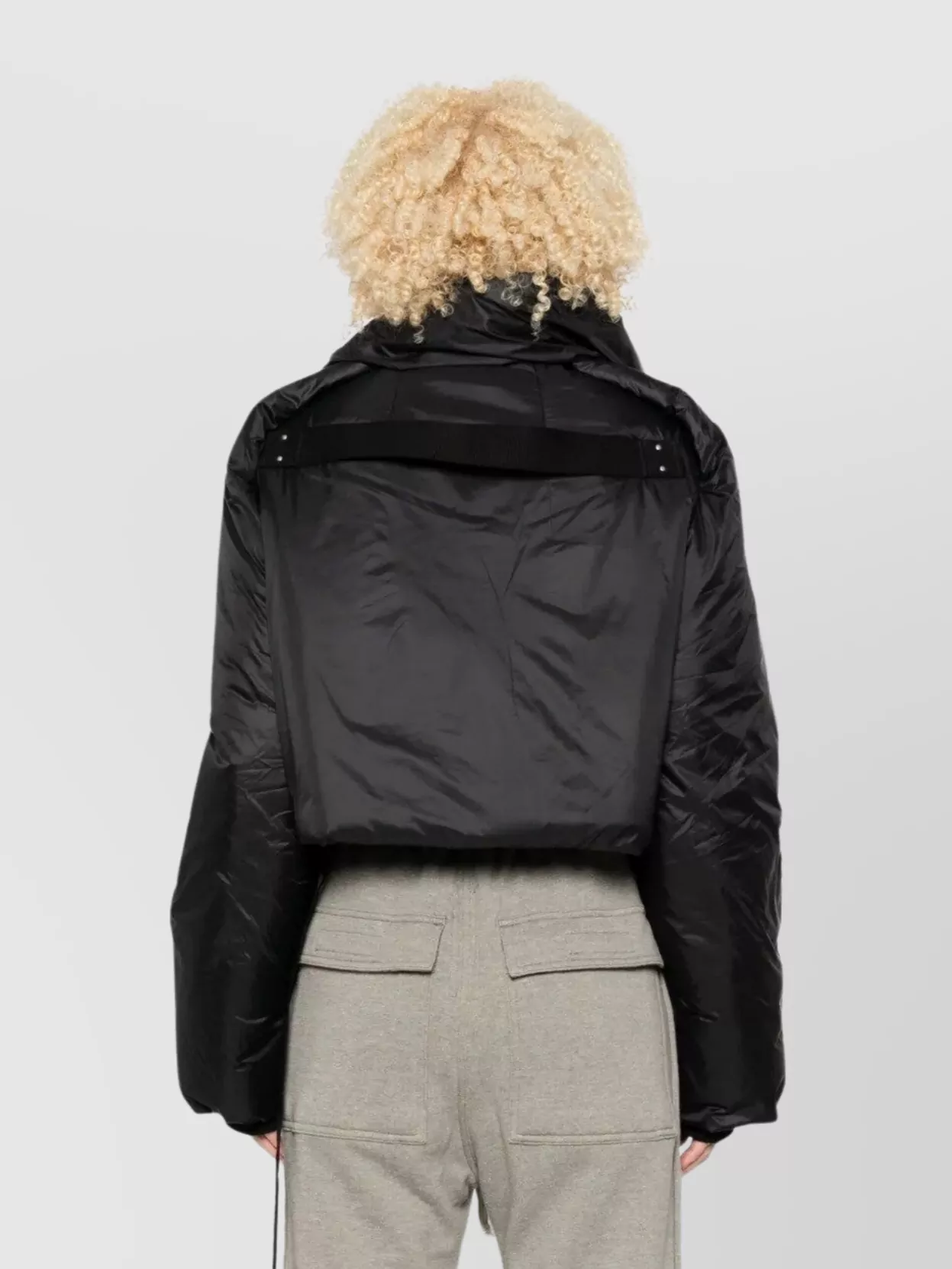 Rick Owens Drkshdw Versatile Cropped Nylon Jacket Collar