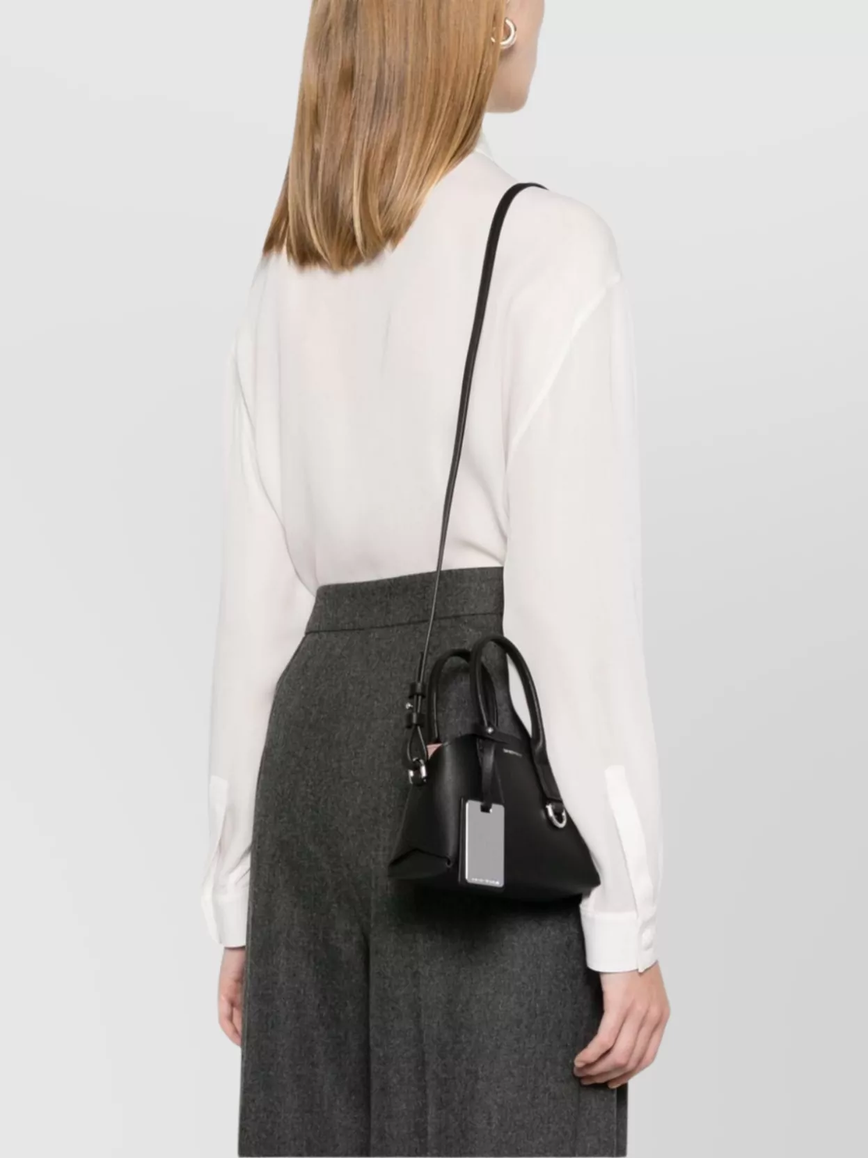 Emporio Armani Small Tote Bag In Recycled Leather