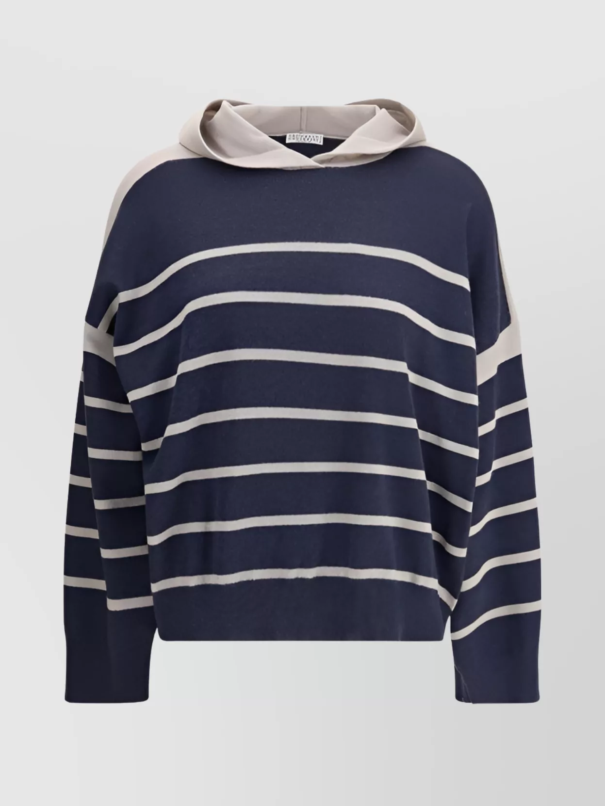 Brunello Cucinelli Striped Cashmere Hooded Sweater