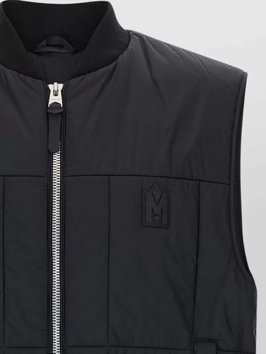 Mackage Eren Vest Sleeveless Quilted Ribbed Collar