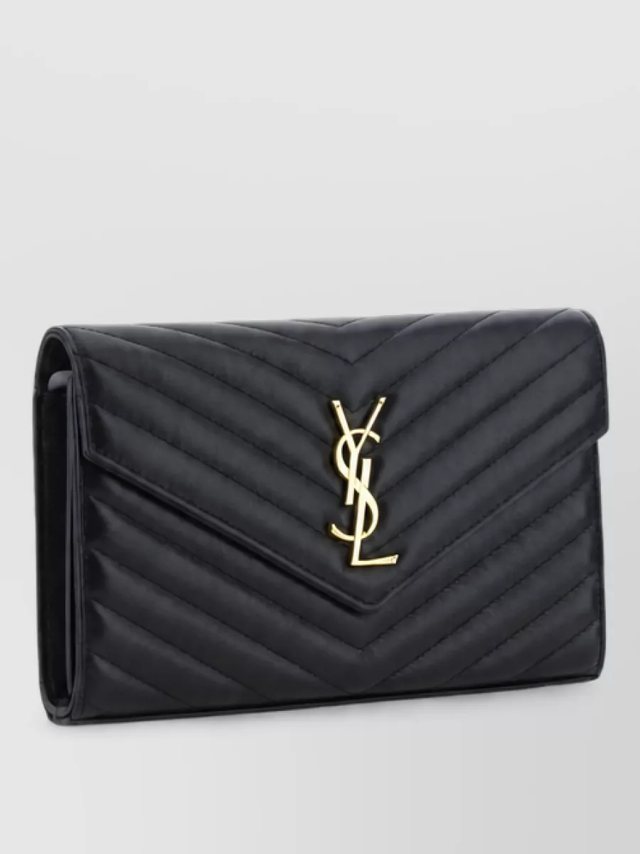 Saint Laurent loulou lamb leather clutch bag