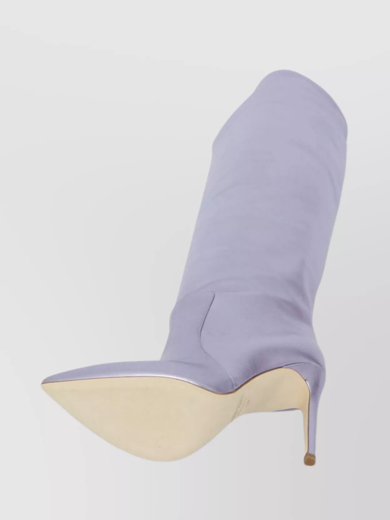Paris Texas Metallic Leather Knee-High Boots With Stiletto Heel