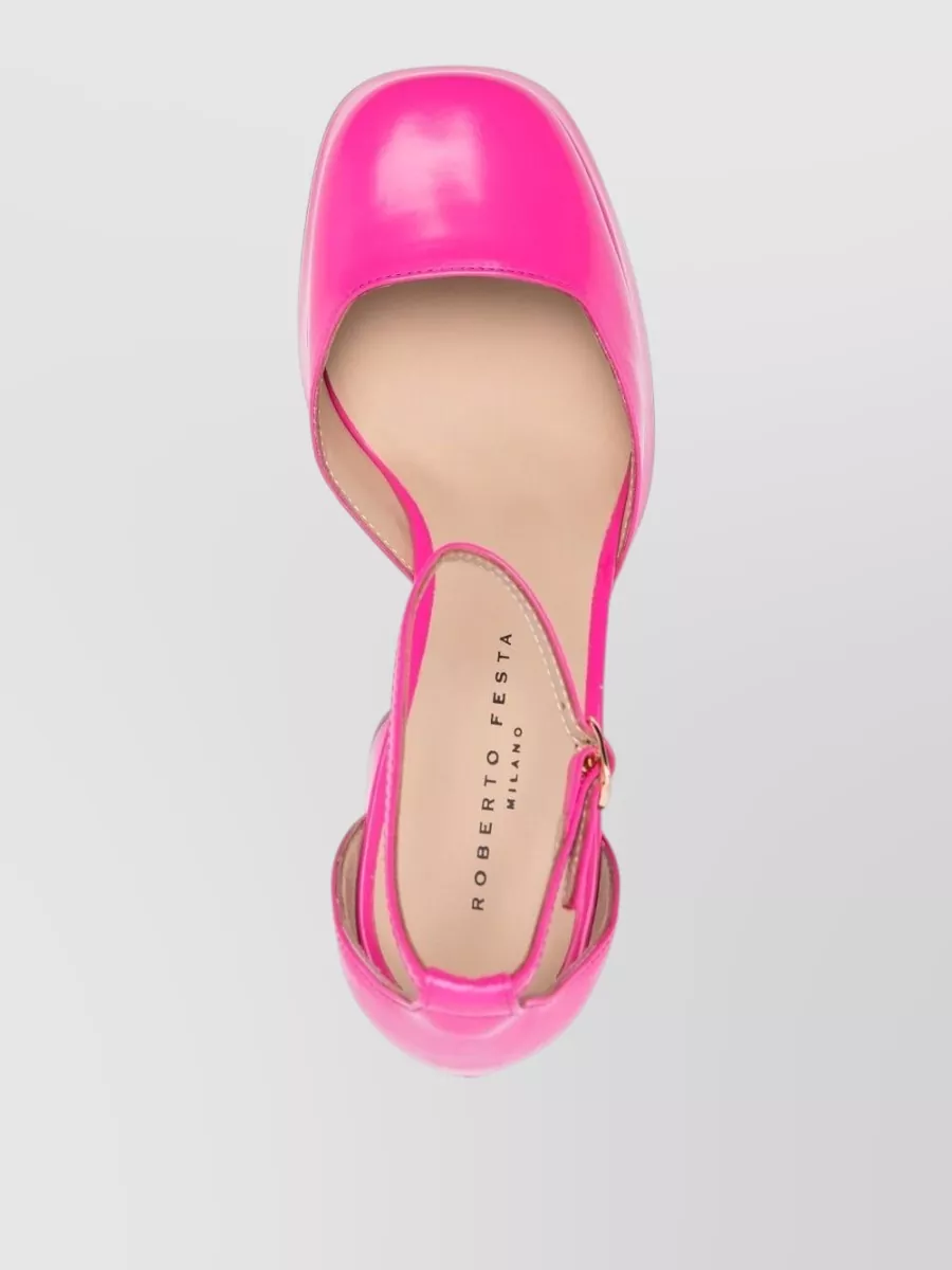 Roberto Festa Leather Block Heel Sandals