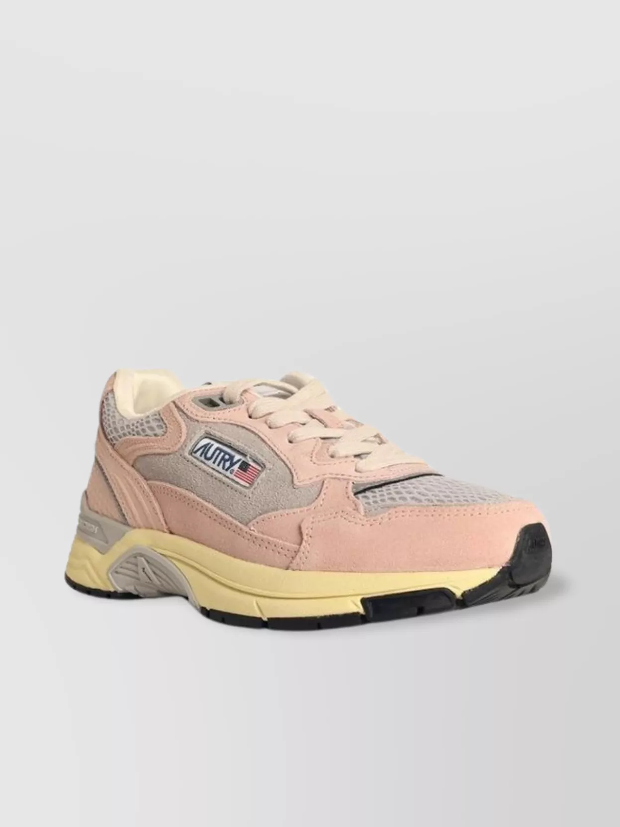Autry 'Low Hyperway' Mesh Suede Sneakers Silver