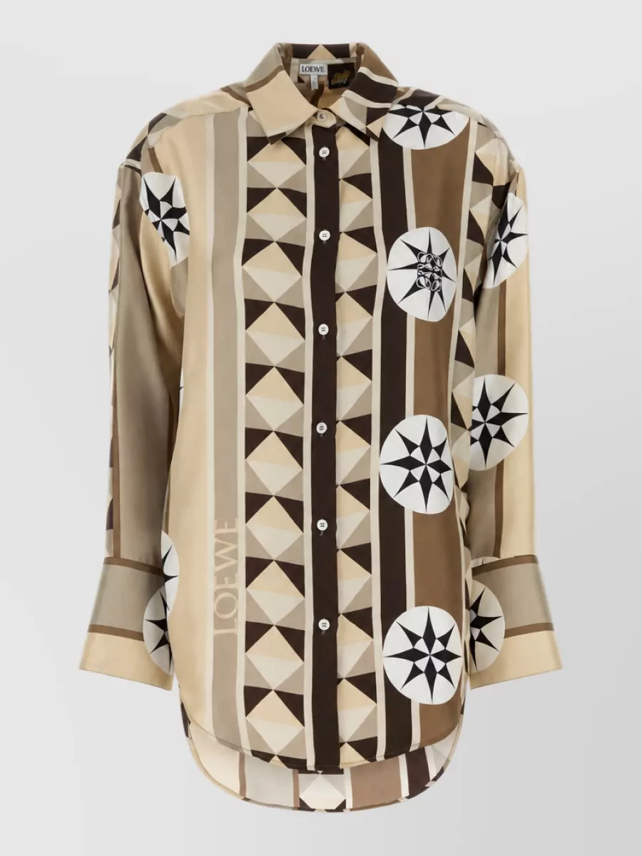 Loewe Paula's Ibiza Silk oversized printed shirt