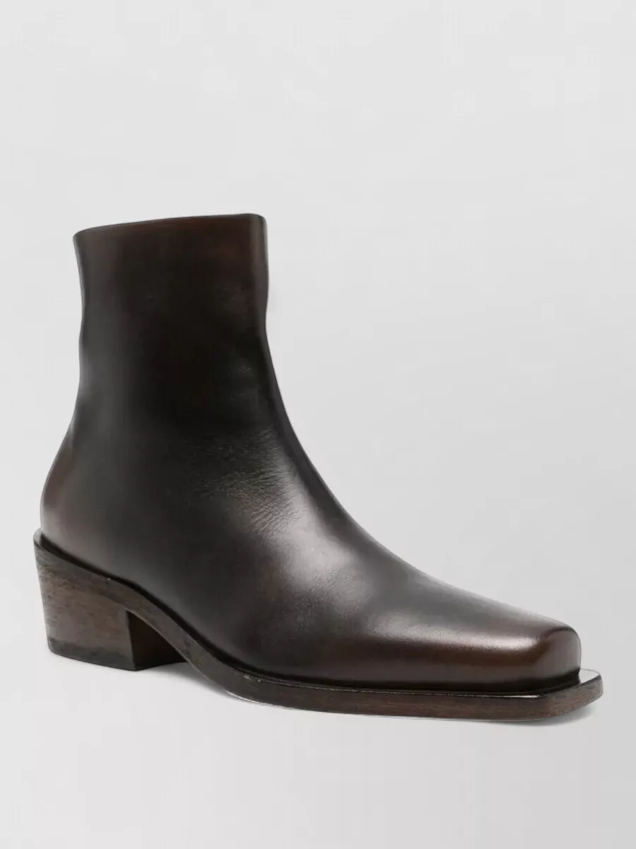 Marsell Leather lace-up ankle boots