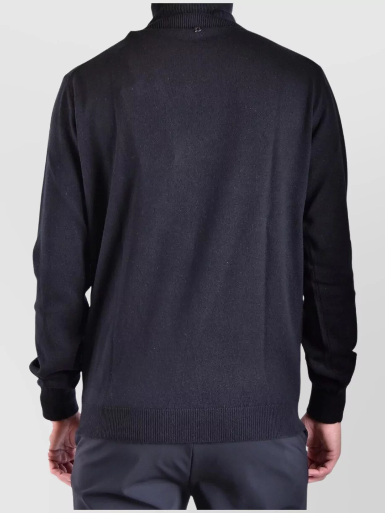 Dondup Turtleneck Sweaters Ribbed Cuffs In Black