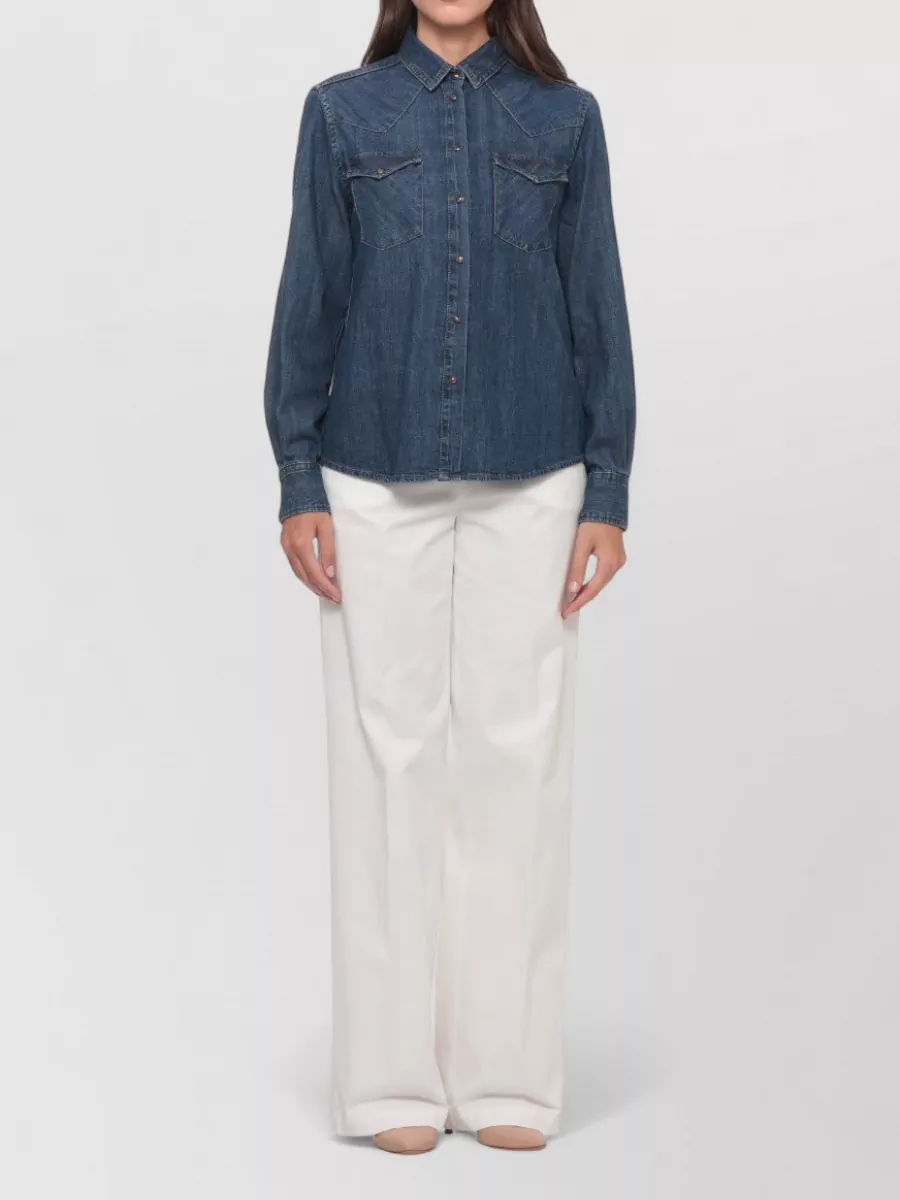 Peserico Denim Long-Sleeve Shirt