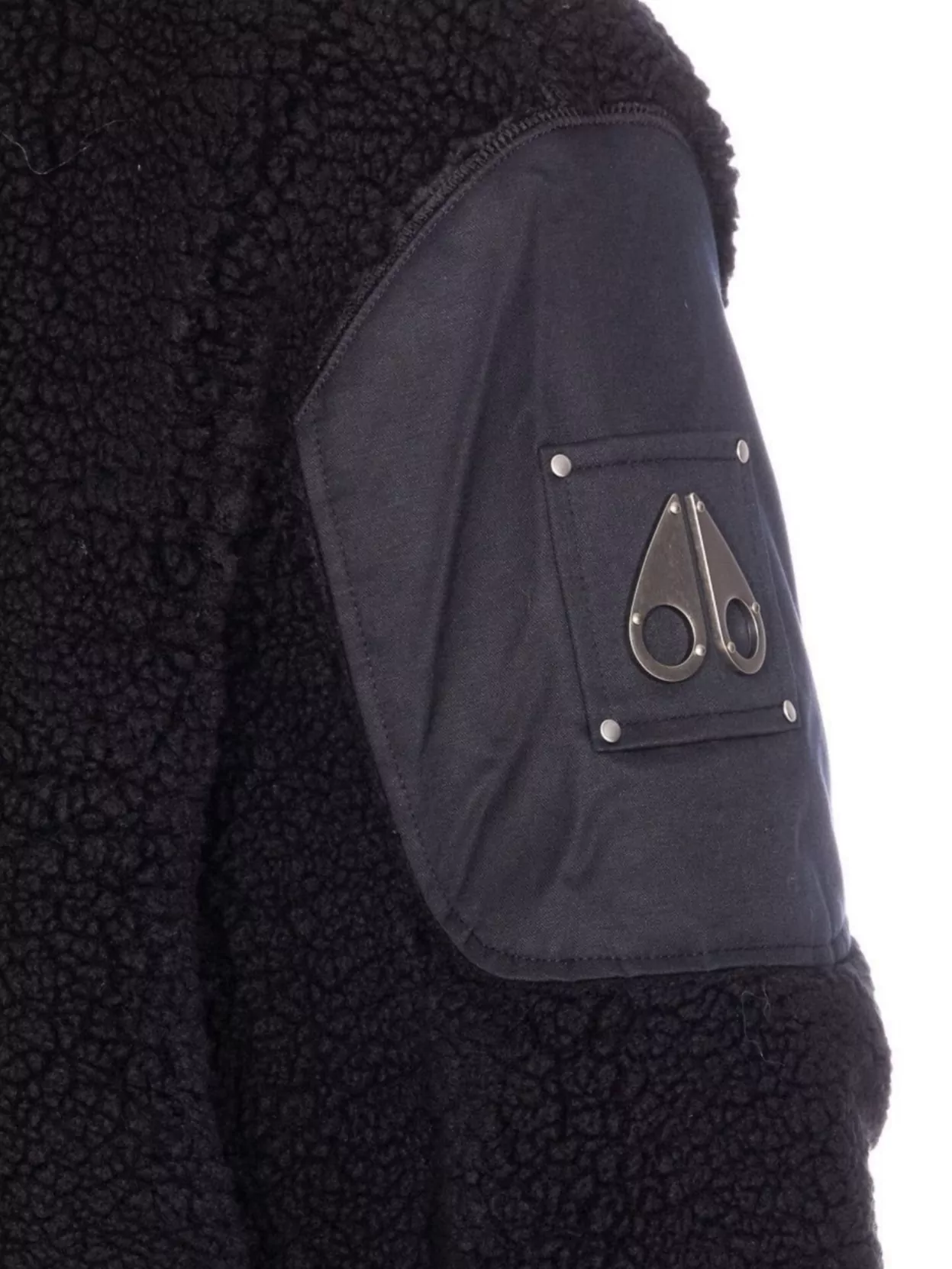 Moose Knuckles High Neck Down Jacket Pockets In Black