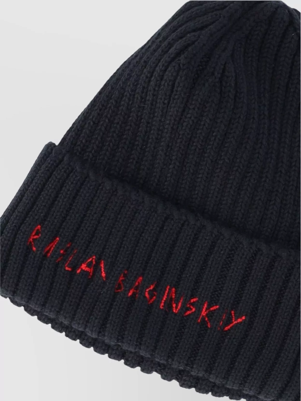 Ruslan Baginskiy Knit Ribbed Turn-Up Brim Hat