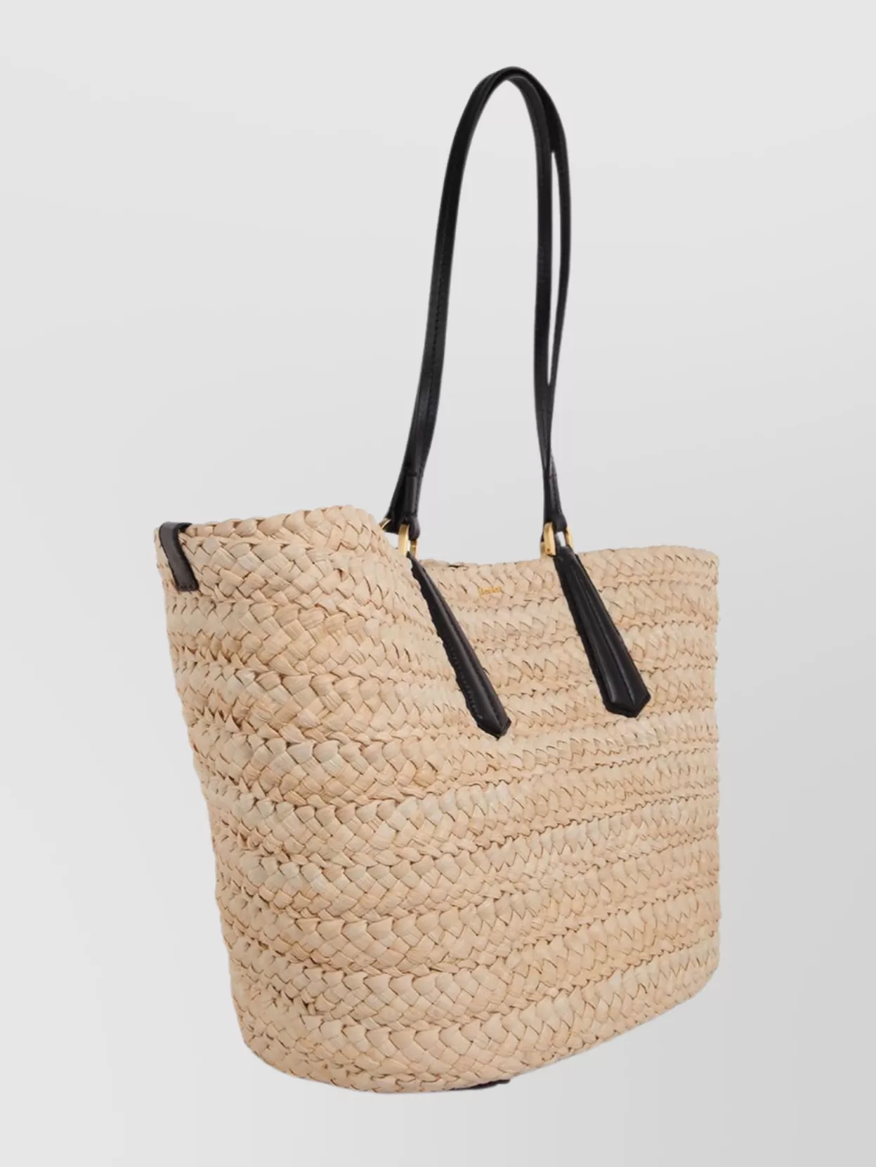 Max Mara Large Woven Tote Bag With Dual Handles