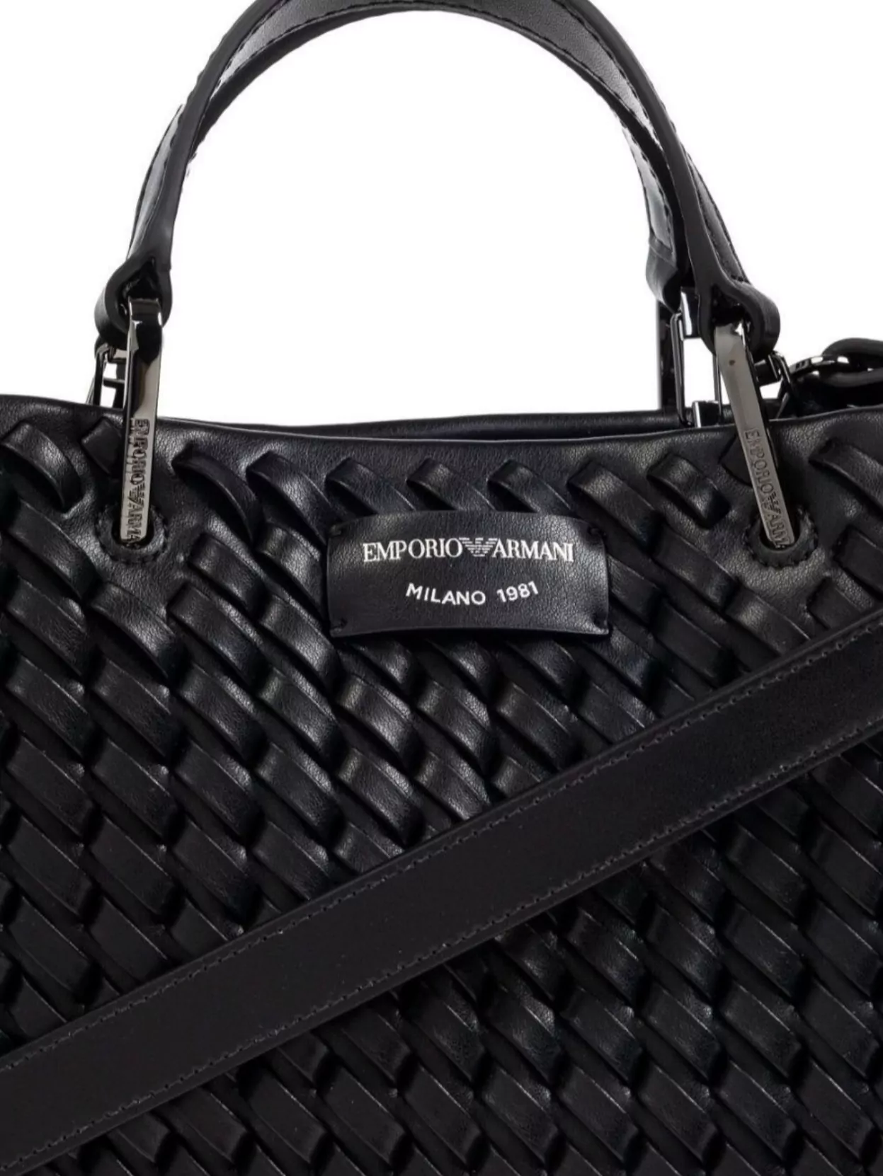 Emporio Armani Woven Design Small Tote Bag