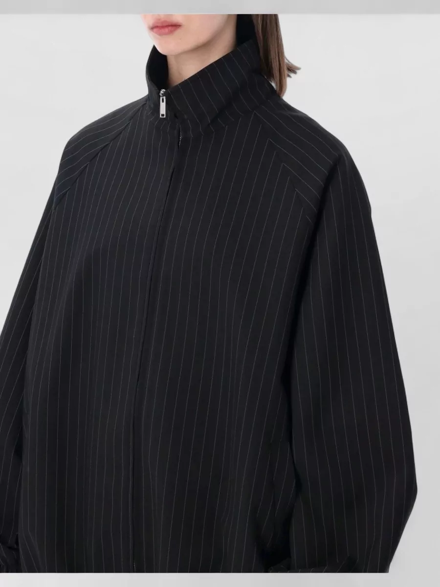 The Frankie Shop Pinstripe Oversized Track Jacket
