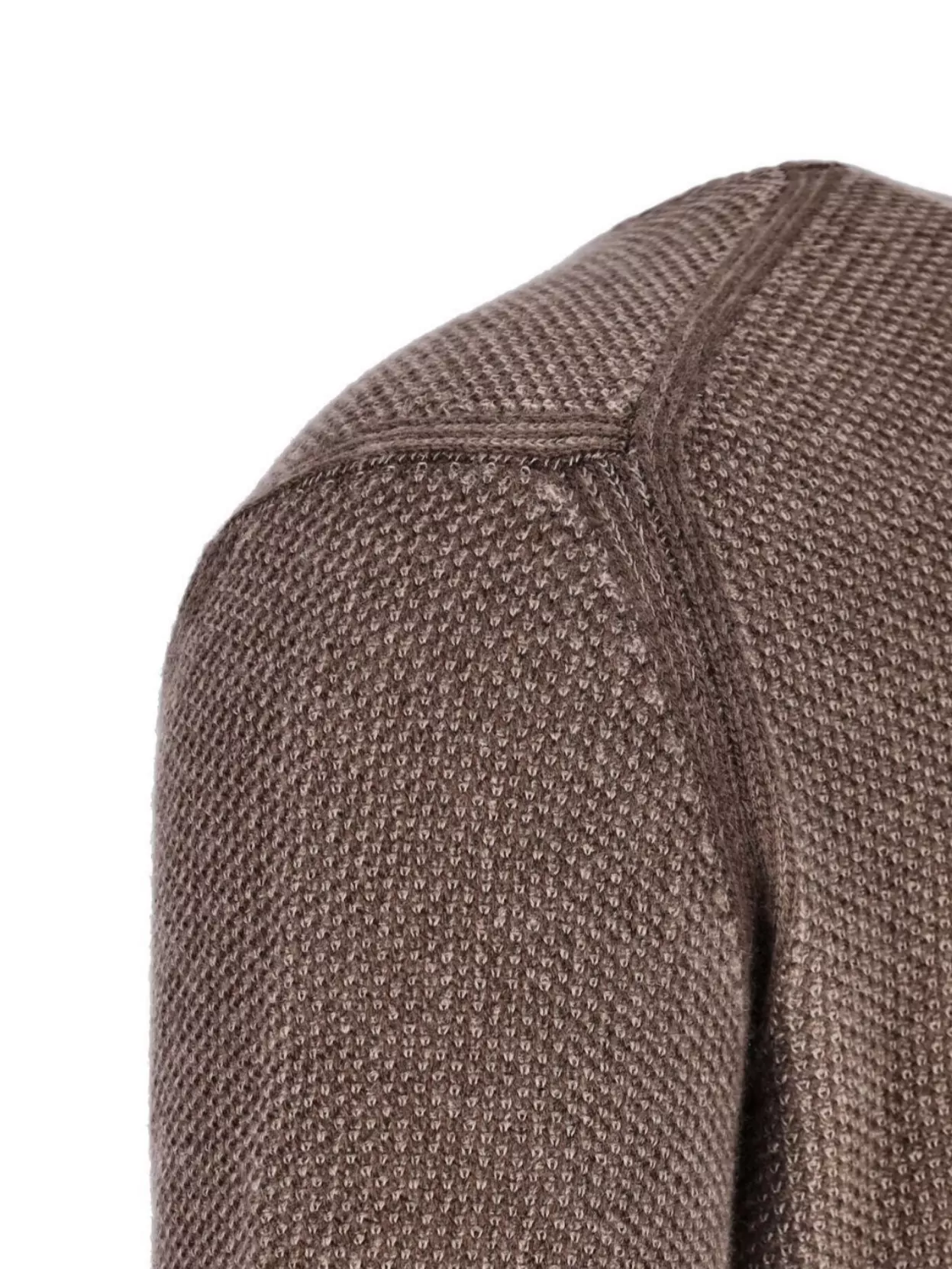Zegna Textured Knit Long Sleeve Crew Sweater