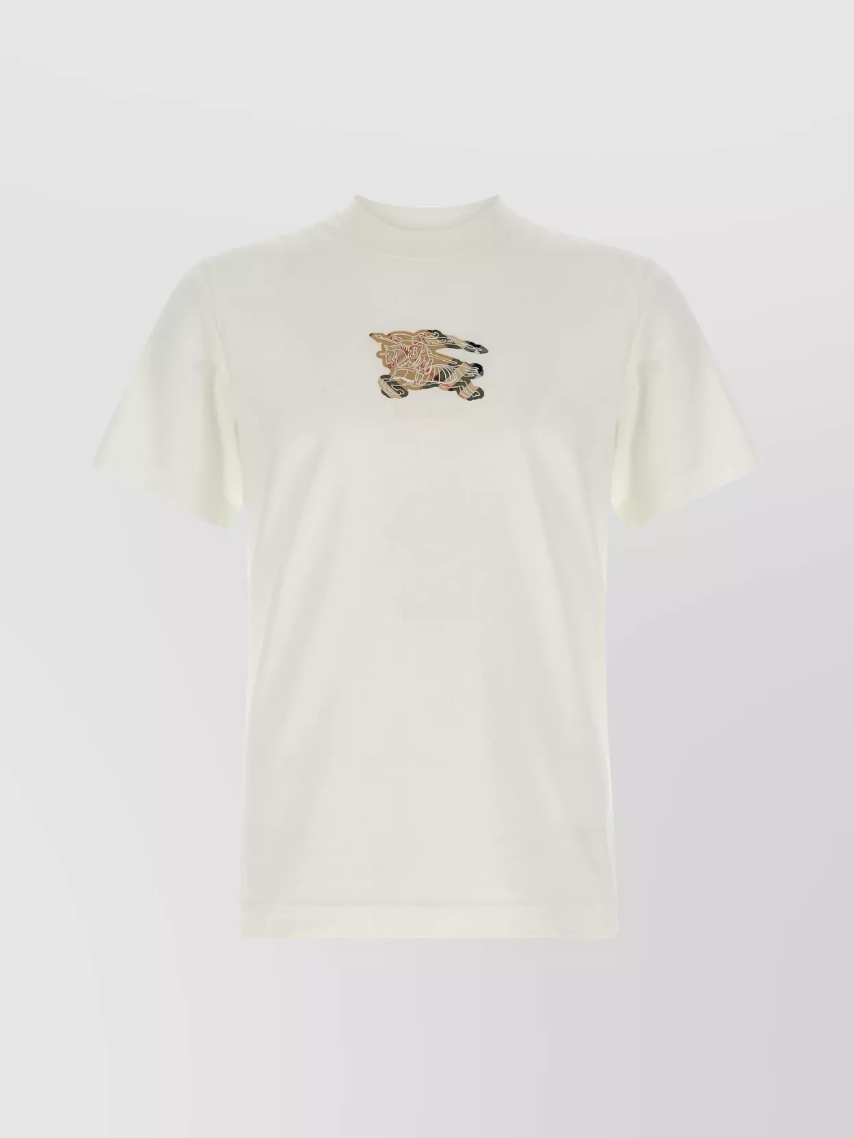 Burberry Graphic Print Crew Neck Short Sleeve T-shirt In White