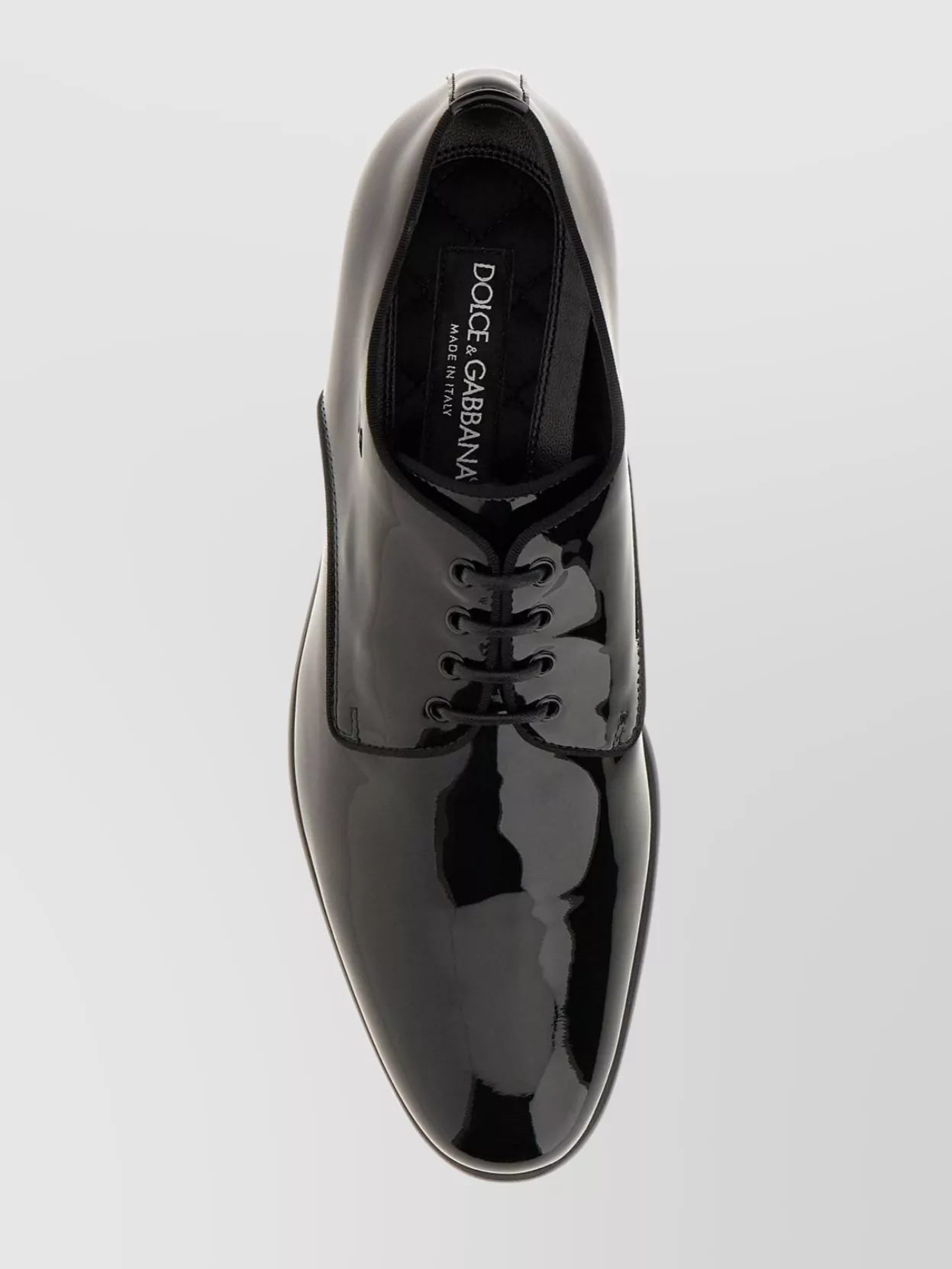 Dolce & Gabbana Black Leather Raffaello Lace-up Shoes In Black