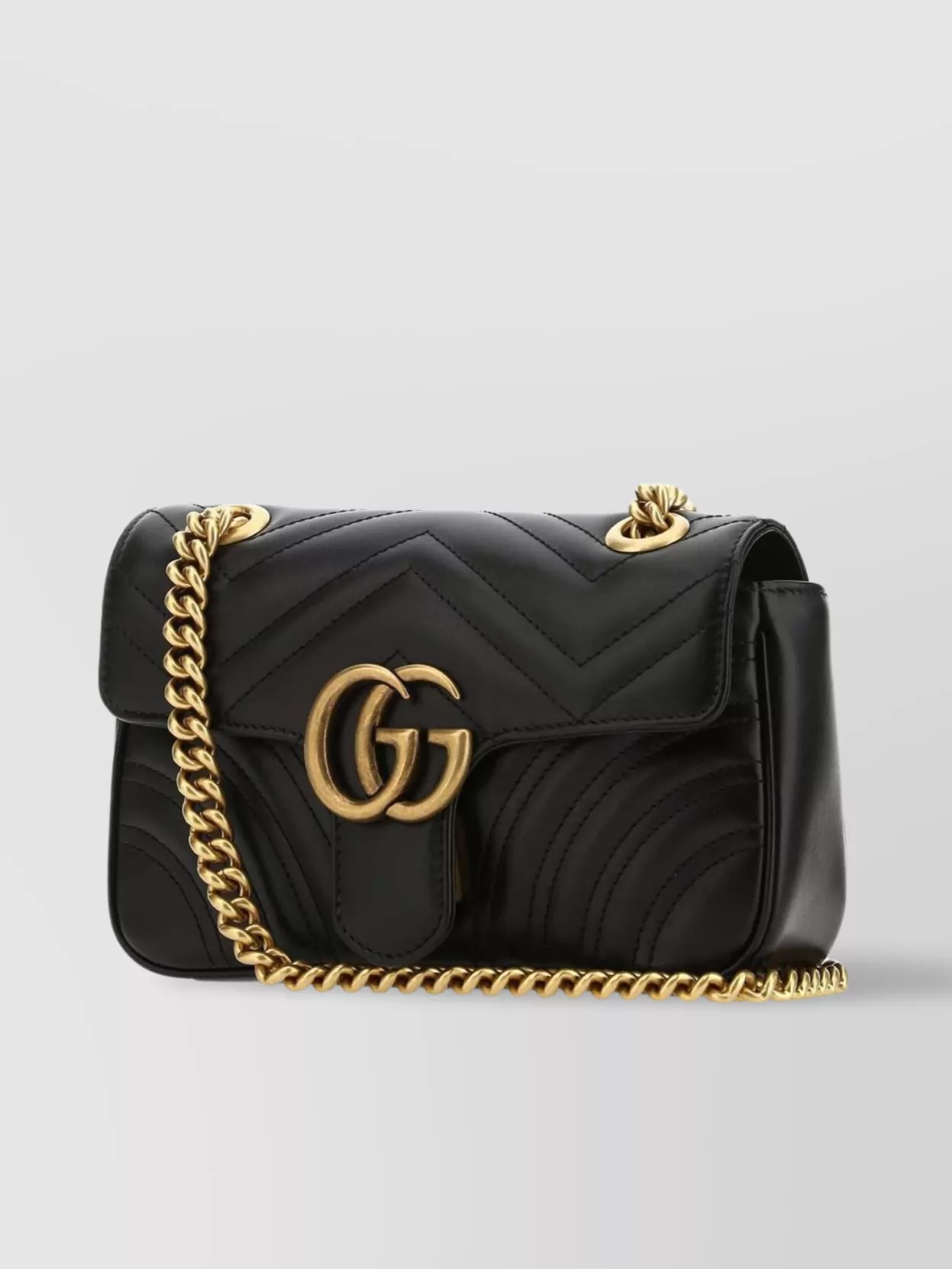 Gucci Gg Marmont Quilted Shoulder Bag In Black