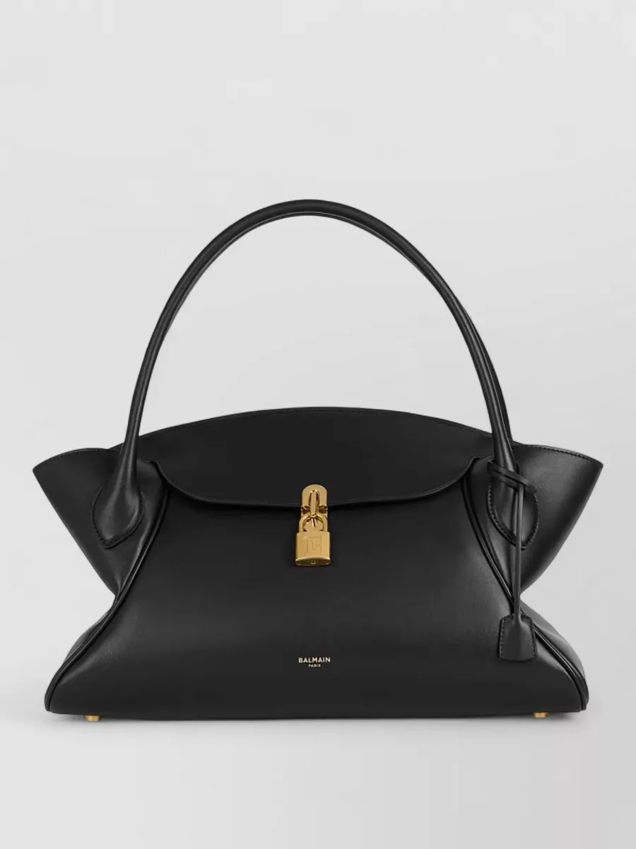 Balmain classic handle bag m leather shoulder bag