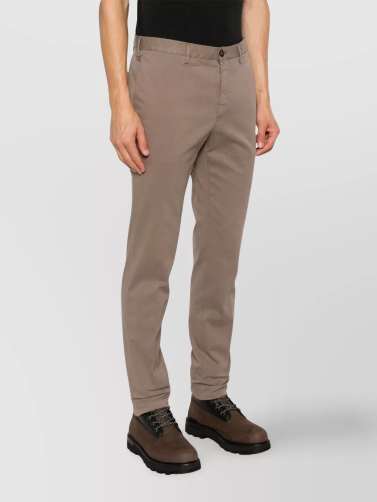 Incotex Tailored Trousers With Pockets And Loops In Brown