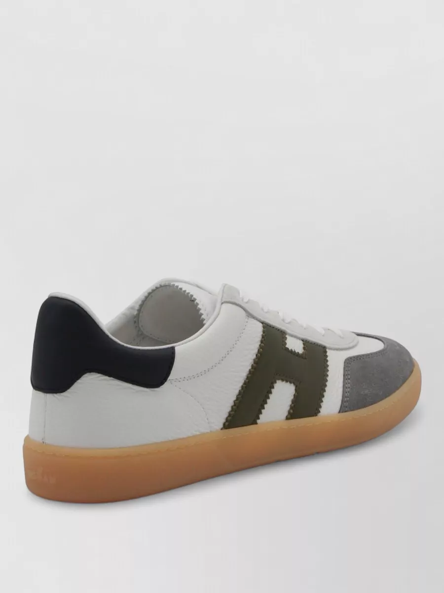 Hogan Casual Sneakers With Contrast Sole And Suede Accents