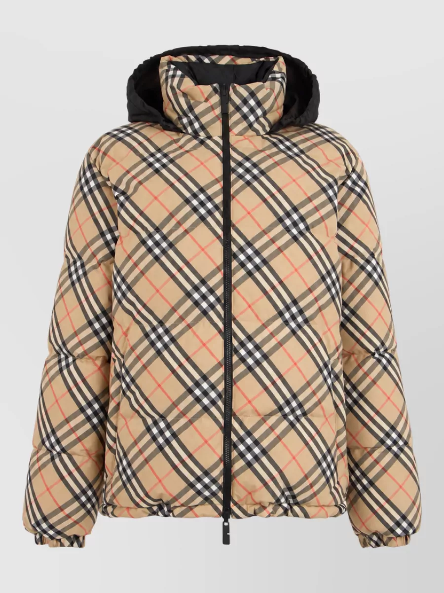 Burberry Check reversible hooded down jacket