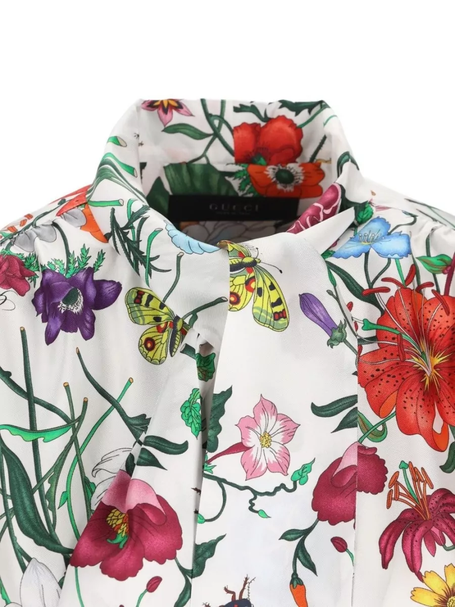 Gucci Silk Floral-Print Shirt