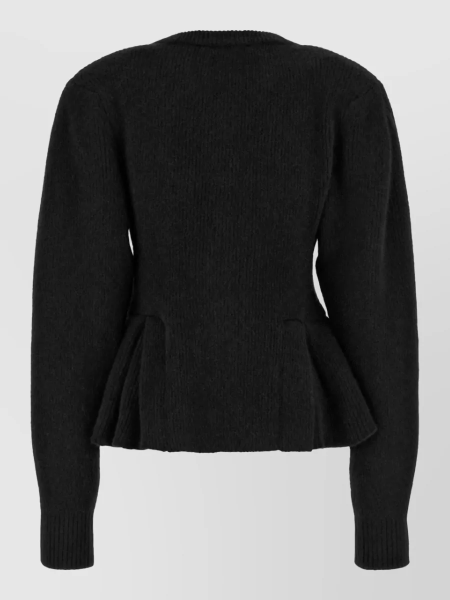 Rotate Birger Christensen Black Jewel Button Cardigan