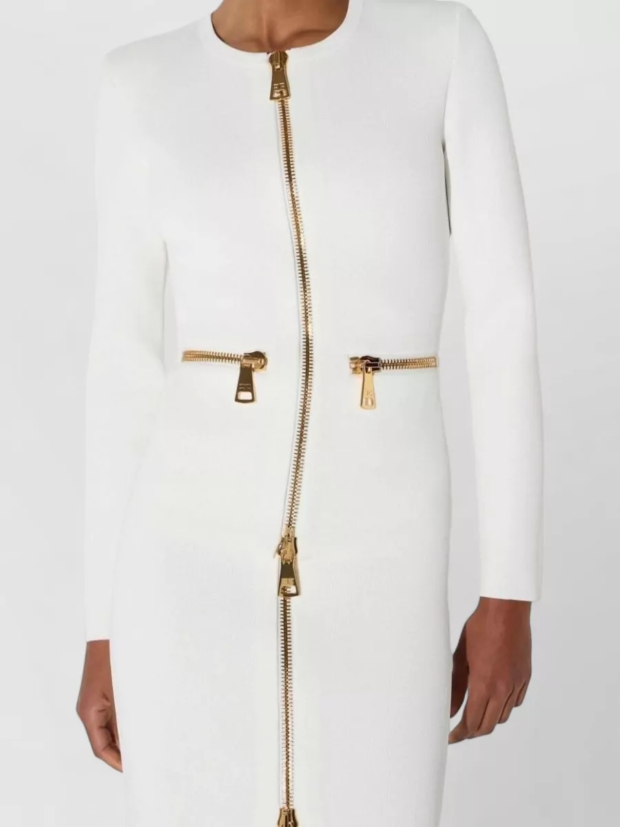 Elisabetta Franchi Slim-Fit Milano-Stitch Cardigan