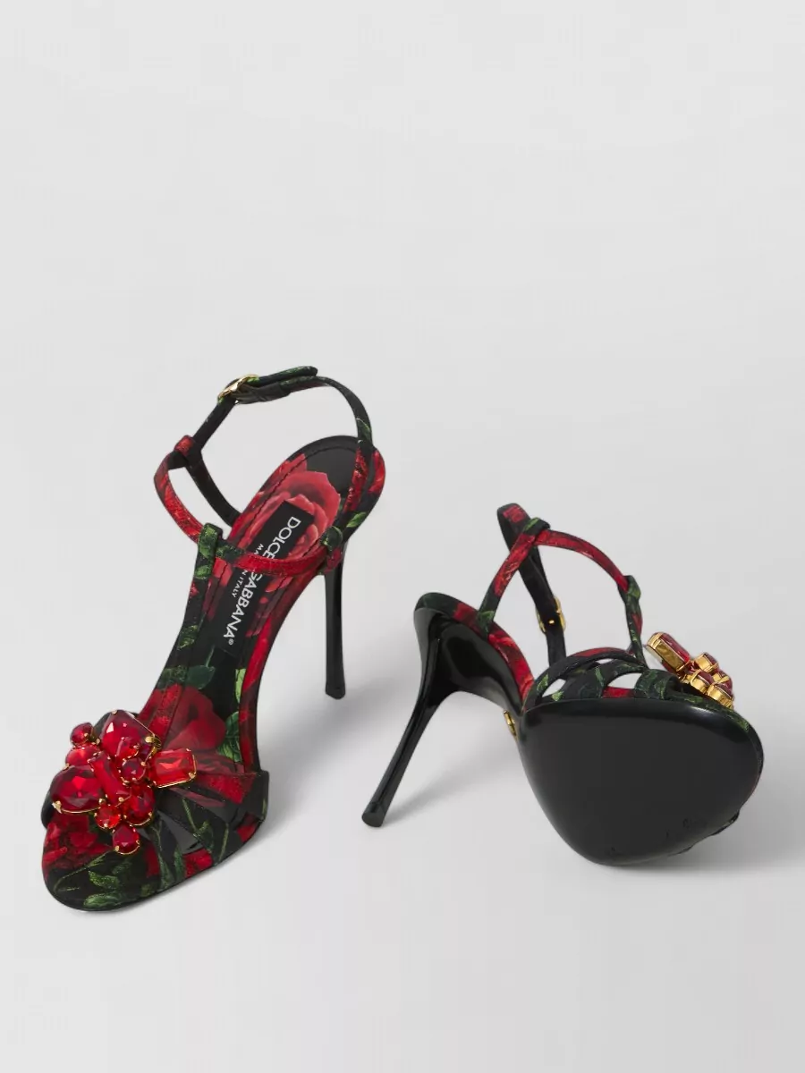 Dolce&Gabbana Crystal-Embellished Brocade Sandals