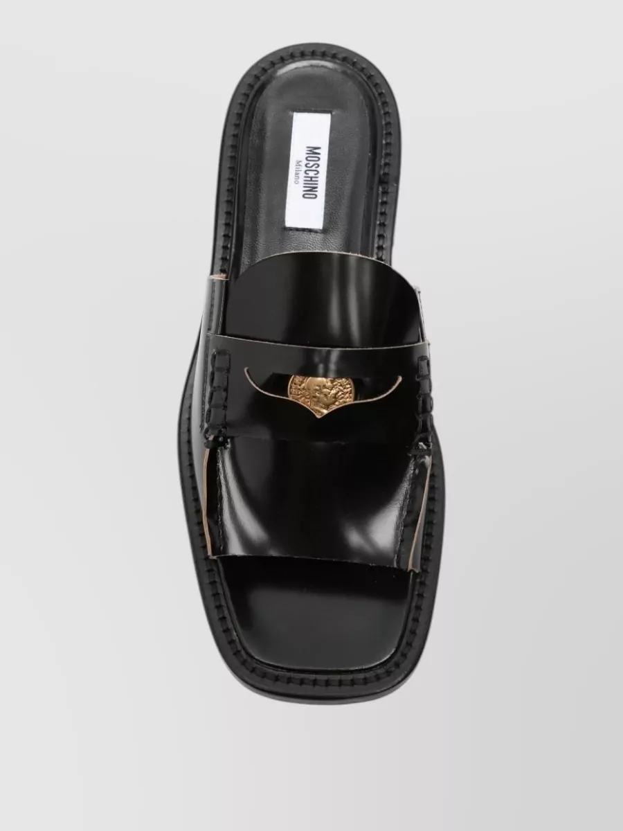 Moschino Leather Mules