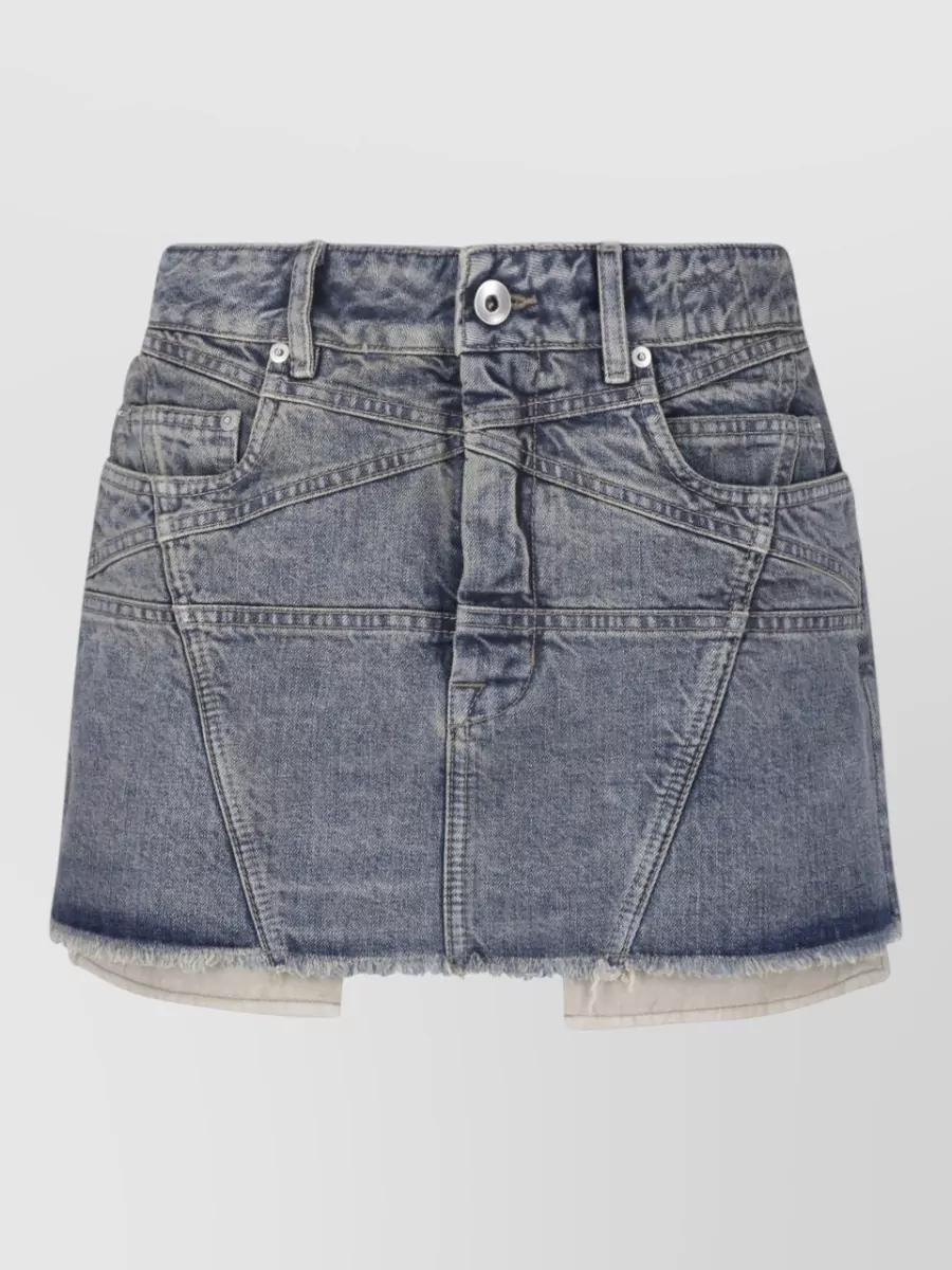Rick Owens Drkshdw Denim knee-length midi skirt