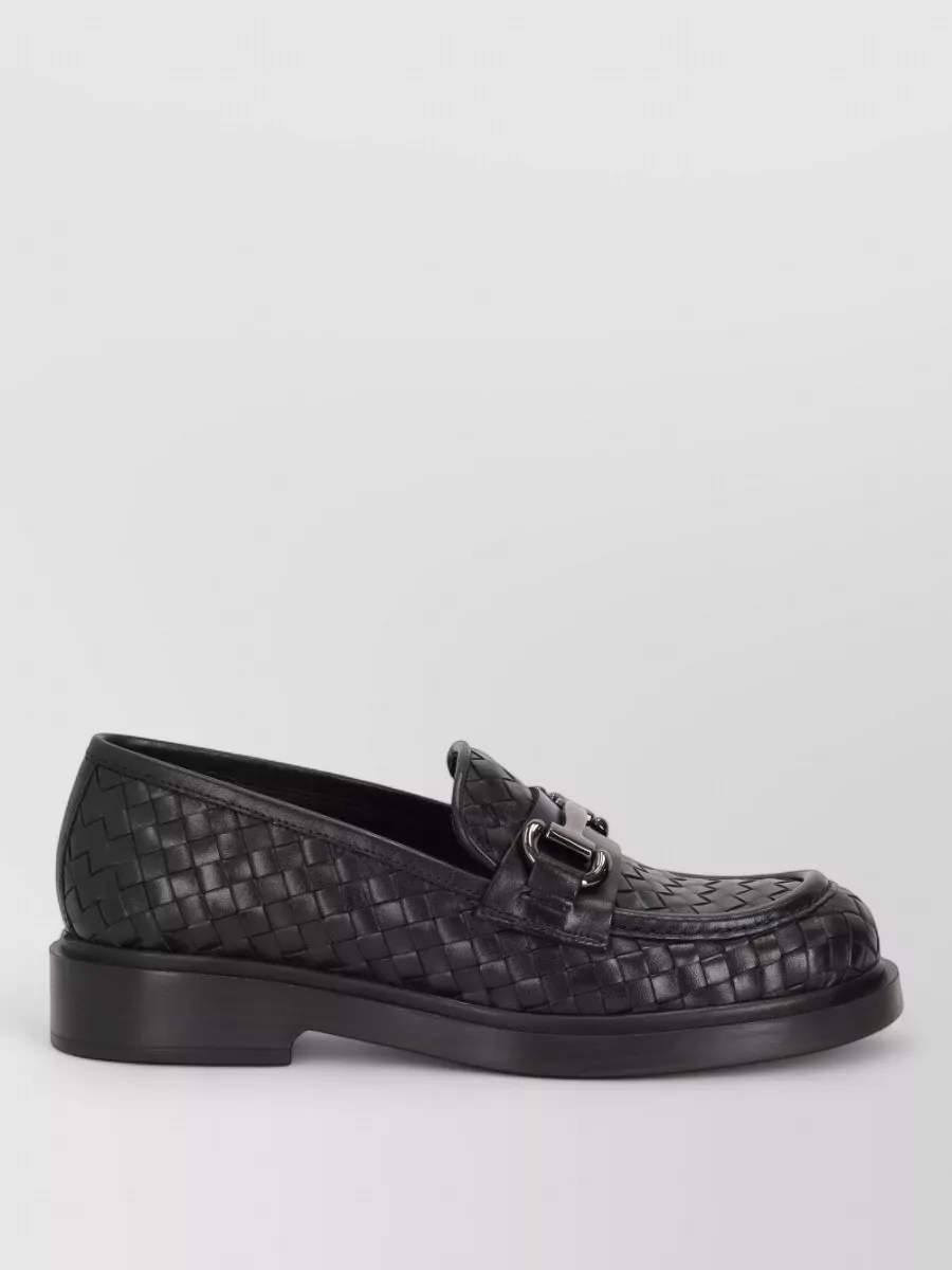 La Rose Braided Leather Loafers