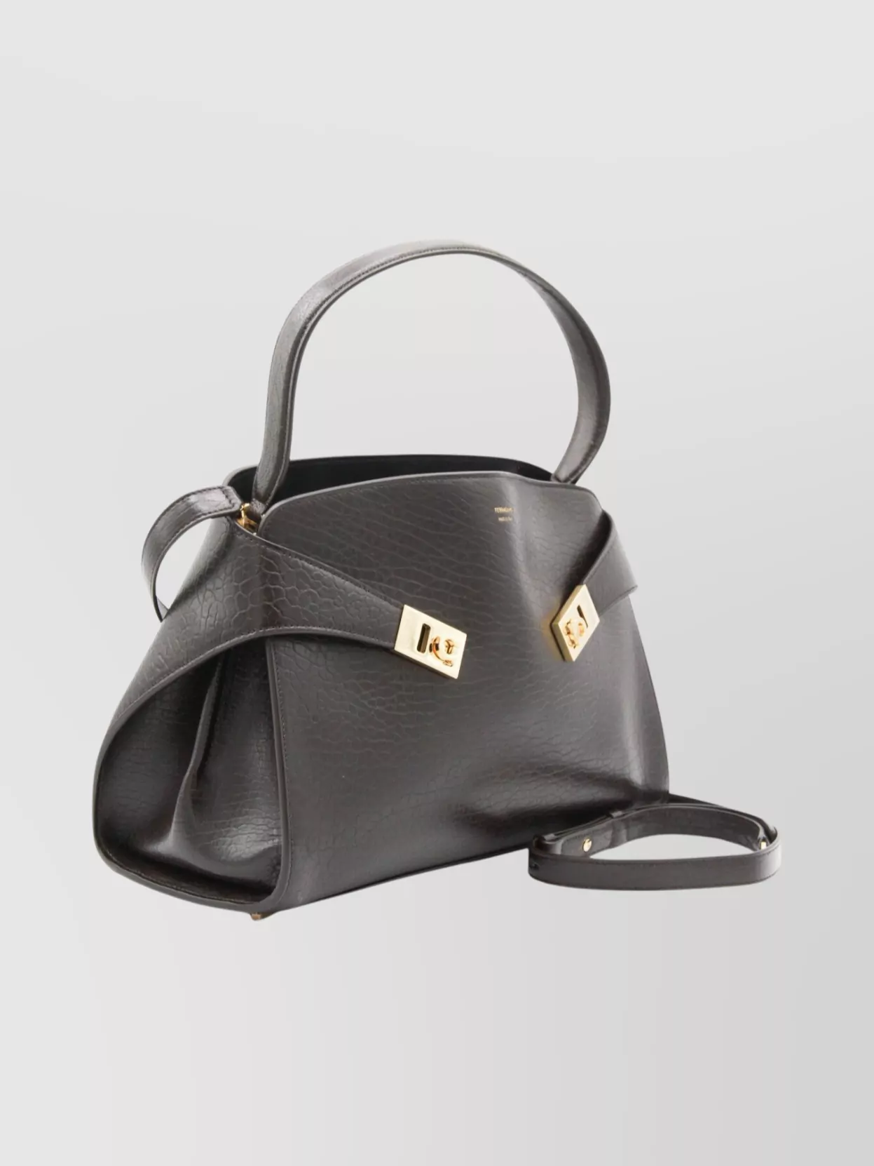 Ferragamo Structured Shoulder Bag Detachable Strap