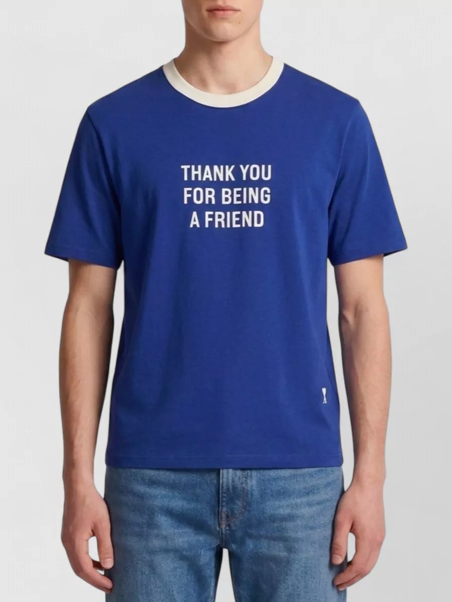Ami Paris Printed Cotton T-Shirt